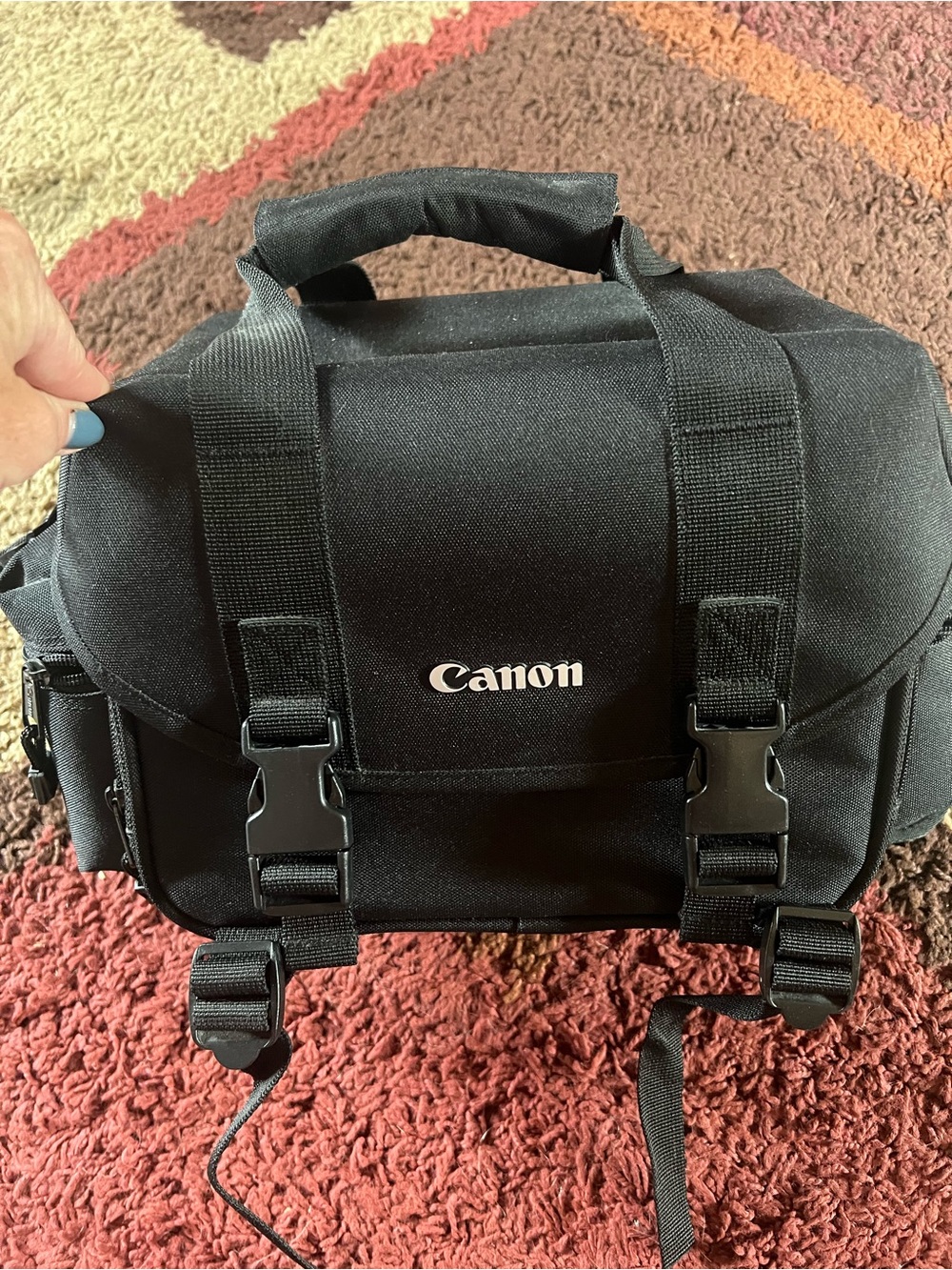 Canon Black Compact Camera Messenger Bag with Top Handle